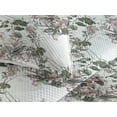 thumbnail image 3 of Ambesonne Floral Quilted Bedspread Set 3 Pcs, Blossoming Flowering Leaves, Twin, Pale Rose Reseda Green, 3 of 4