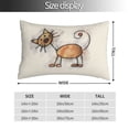 thumbnail image 2 of Naloa Brown Cat Cartoon Pillow Covers, Throw Pillow Case Cushion Covers,Cushion for Bedroom,Couch,Home-16"x24", 2 of 6