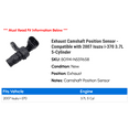 thumbnail image 2 of Exhaust Camshaft Position Sensor - Compatible with 2007 Isuzu i-370 3.7L 5-Cylinder, 2 of 2