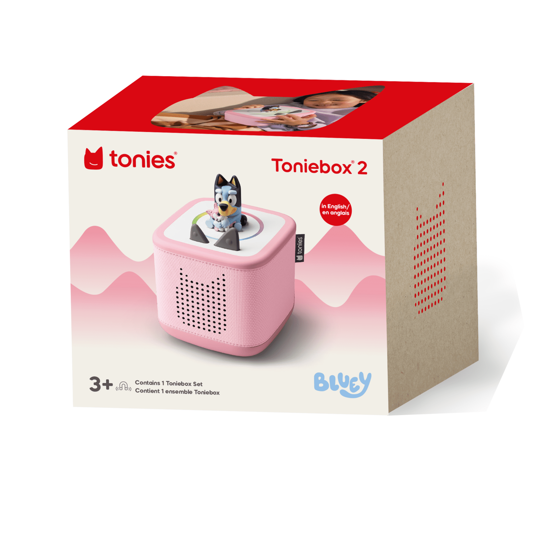 tonies Bluey Toniebox 2 Starter Set - Cloud Pink, Age Group 3+