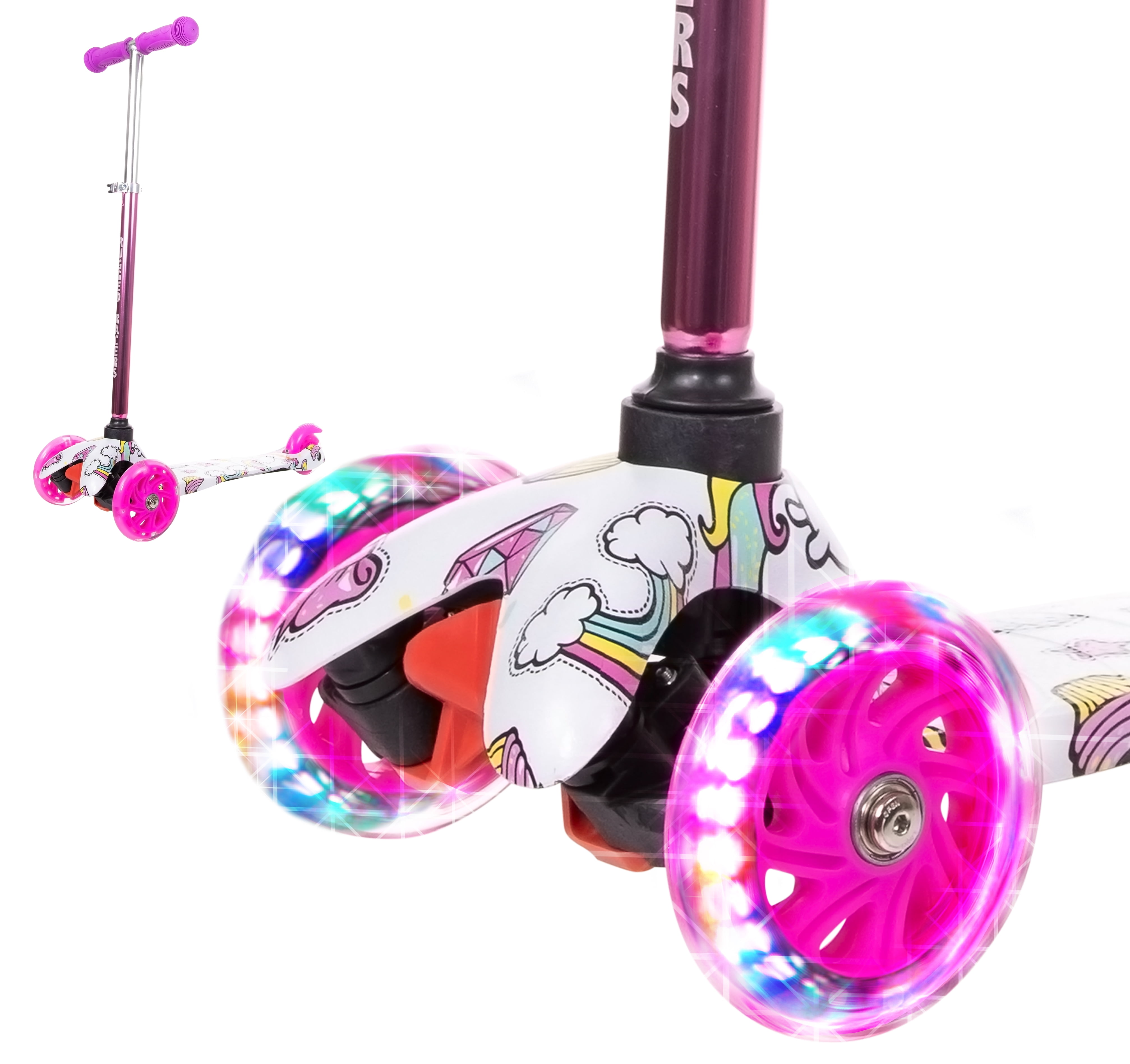 pink unicorn scooter