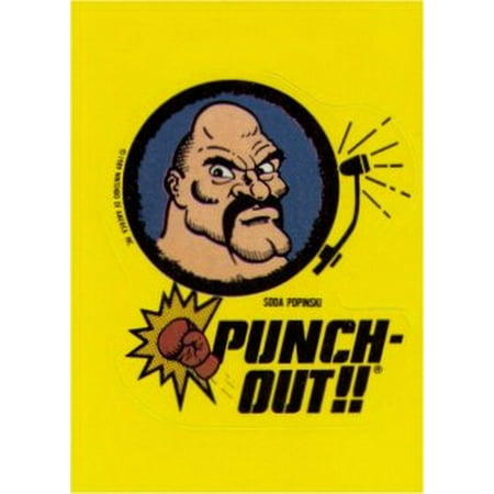 Nintendo Punch Out Soda Popinski Topps Sticker