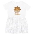 thumbnail image 3 of Inktastic Mama's Little Turkey Thanksgiving Baby Girls Toddler Dress, 3 of 5