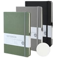 thumbnail image 2 of Cuaderno A5 verde con textura de tela y correa., 2 of 5