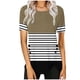 thumbnail image 2 of Fiudx Liquidación de Ahorros de Verano Blusa Casual de Manga Corta con Estampado de Botones para Mujer, Blusa/Camisa de Cuello Redondo de Manga Corta, 2 of 5