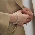 thumbnail image 1 of Pulseras de perlas,Pulseras de perlas ajustables Universal Women Party,Hebilla deslizante sin estiramiento de joyería blanca redonda,Colgante de plata con baño de cobre Enlace simple,Fiesta Yinane Pulseras de perlas, 1 of 8