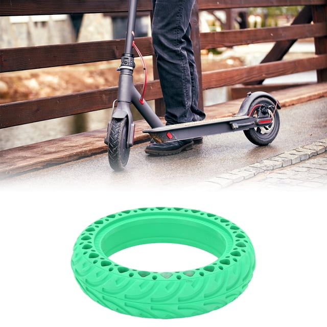 Pneu Solide en Caoutchouc de Scooter Électrique, Excellent Pneu en Caoutchouc d'Amortissement de Scooter Électrique Résistant à l'Explosion Flexible Haute Résistance pour Skateboard pour M365 Pro Bleu, Rouge, Jaune, Vert