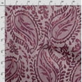 thumbnail image 3 of Soimoi Asian Paisley Printed, Japan Crepe SatinFabric, by The Yard 54 Inch Wide, Decorative Sewing Fabric for Dresses Kimonos Gowns, Magenta, 3 of 5