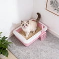 thumbnail image 4 of Litter Box for Cats,Cat Litter Box,Open Top Spatter Proof Cat Litter Box, Thickened Plastic Cat Toilet, for Small Medium Cats Anti Splashing Easy Clean(MulticolorB), 4 of 6