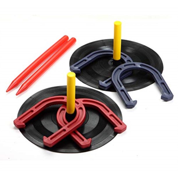 win sports deluxe rubber horseshoe set indoor outdoor games safe and