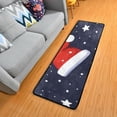 thumbnail image 6 of Christmas Santa Hats Stars Runner Rug Non Slip 72×24 in Ares Rugs for Bedroom Bathroom Living Room, 6 of 7