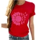 thumbnail image 2 of Fiudx Ropa de Mujer Blusa de Manga Corta con Estampado de Moda para Mujer, Divertida Camiseta con Cuello Redondo, 2 of 4