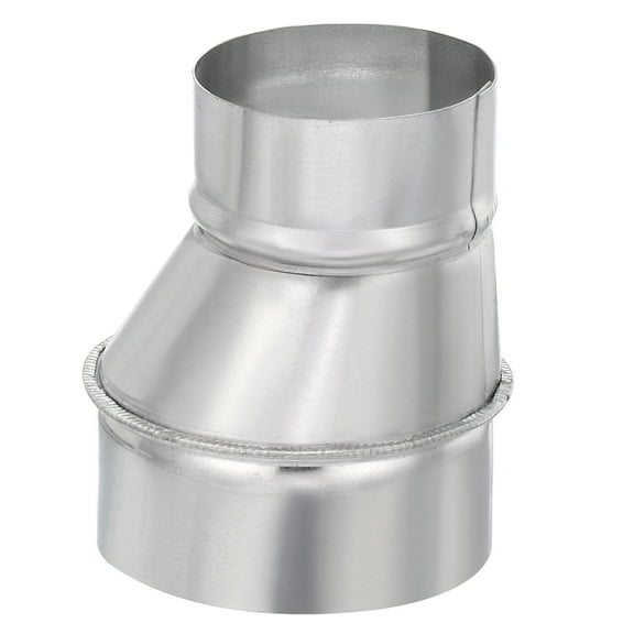 Uxcell 4" to 3" Eccentric Duct Reducer, 1Pcs Galvanized Iron Ducting Connector Round Air Duct Adapter Pipe Fitting