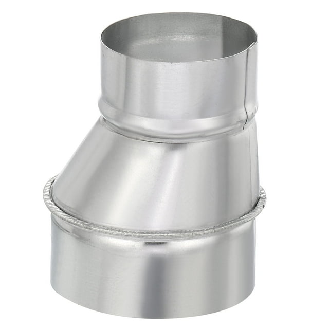 Unique Bargains Réducteur de Conduit Excentrique de 4 Pouces à 3 Pouces, Adaptateur de Conduit d'Air en Fer Galvanisé Argent. Conçu pour les transitions de Conduits, Il Présente une surface Intérieure Lisse pour Réduire la Résistance à la ventilation et Relie les Tuyaux de Différentes Tailles de Façon Sécuritaire. Convient aux Systèmes CVC, aux Ventilateurs d'Évacuation et aux installations Hydroponiques.