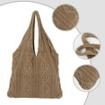 thumbnail image 4 of LinYooLi Women Twist Pattern Woolen Yarn Woven Shoulder Bag Top-handle Bag Tote, 4 of 7