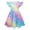 dress 163#Pink, variant on WAYUTE Girls Dress Summer Gradient Color Pleated Elastic Waisted Fashion Princess Fly Sleeve Sundress Casual Outdoor
