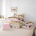 thumbnail image 6 of Homewish Cute Maltese Dog 7-Piece Twin Bedding,Pink Peony Flower Bedding Comforter Set,Cream,Pink Reversible, 6 of 8