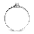 thumbnail image 2 of 14K White Gold Ring Band with Stones (04) April Topaz (White) Marquise, Size 9, 2 of 5