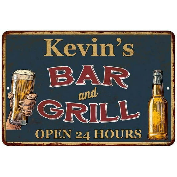 Kevin's Green Bar and Grill Metal Sign 8x12 Decor 108120044162