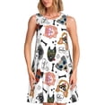 thumbnail image 1 of Xecao Robes d'Été Hip Hop pour Femmes Robes Décontractées de Plage Sans Manches Robe Évasée avec Poches, 1 of 7