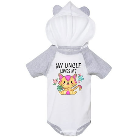 

Inktastic My Uncle Loves Me with Cute Kitten and Flowers Gift Baby Boy or Baby Girl Bodysuit