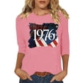thumbnail image 3 of Lumosvexa Summer Graphic Short Shirt Sleeved Womens Casual T-Shirt Top Crew Neck T-Shirt Pink Size 2XL, 3 of 5