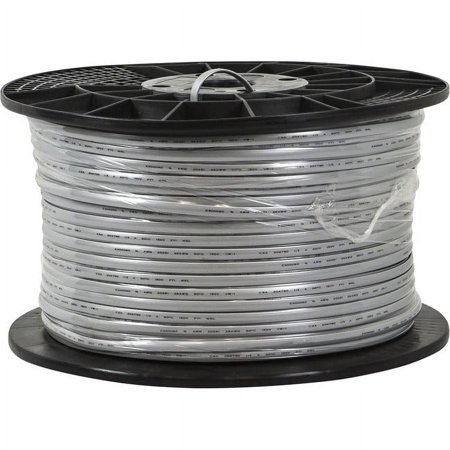 UPC: 0844660009566 | Monoprice Stranded Bulk Phone Cable – 1000 Feet – Silver | 6 Conductor  26AWG  Flat Cable