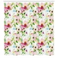 thumbnail image 3 of Ambesonne Floral Shower Curtain, Spring Flowers Pastel, 69"Wx75"L, Pink Purple Green, 3 of 3