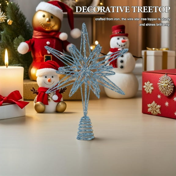 LOLIPPYY Star Tree Topper with Elegant Design and LED Lights for a Festive Holiday Tree Decoration