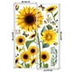 thumbnail image 2 of Pegatinas de pared de girasol 3D Flores de mariposa amarillas Decoración de pared Pegatinas de vinilo impermeables extraíbles para sala de estar Calcomanías de pared de cocina para pared familiar JAMW Sencillez, 2 of 5