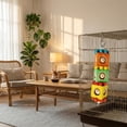 thumbnail image 5 of Multicolor Parrot Wood Building Block Toy with Pinecones for Cage Hanging Play and Grinding Exercise, Multicolor, 5 of 6