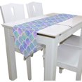 thumbnail image 3 of Coolnut Table Runner 13"x90", Watercolor Rainbow Scales Washable Table Cloth Runner for Holiday Home Wedding Table Top Decoration, 3 of 5