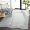 thumbnail image 2 of SAFAVIEH Martha Stewart Amera Indoor Floral Bordered Indoor/Outdoor Area Rug, Aqua/Cream, 5'5" x 7'7", 2 of 8