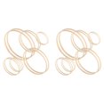 thumbnail image 1 of Wreath Rings,24 Pack 6 Sizes Wooden Bamboo Floral Hoop Wreath Macrame Craft Hoop Rings for DIY Dream Catcher, 1 of 5