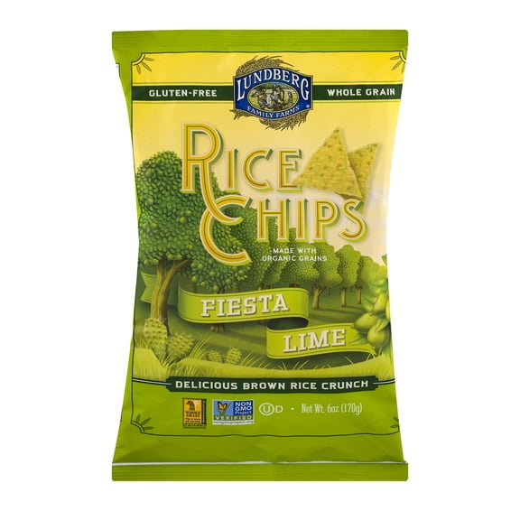 Lundberg Family Farms Rice Chips Fiesta Lime, 6 Oz
