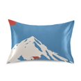 thumbnail image 7 of Yayeee Pillowcase Standard Size Set of 2 Satin Wrinkle Resistant Pillow Case, Snow Mountain, 7 of 7