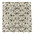thumbnail image 2 of Ambesonne Victorian Shower Curtain, Vintage Floral Ivy Swirls, 69"Wx70"L, Dark Sepia, 2 of 4