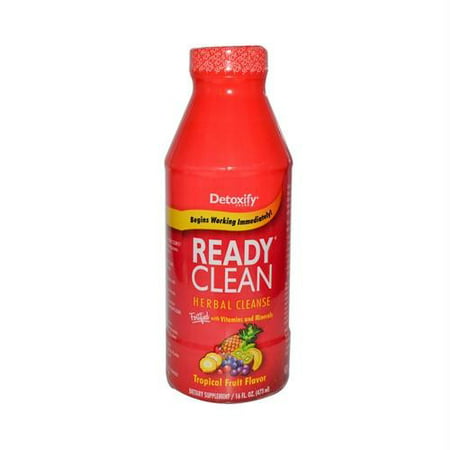 Detoxify Ready Clean Herbal Cleanse Drink, Tropical, 16 Fl