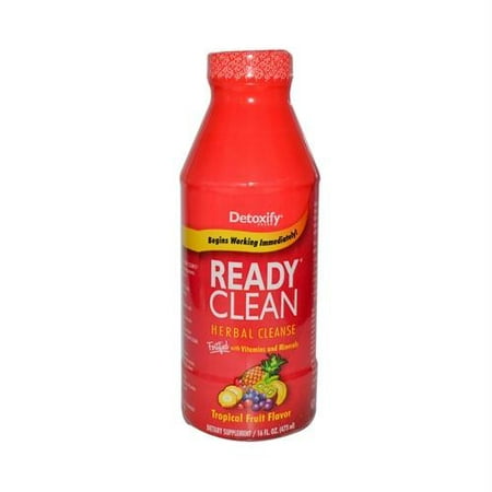 Detoxify Ready Clean Herbal Cleanse Drink, Tropical, 16 Fl (Best Natural Way To Detox Thc)