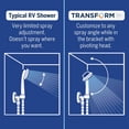thumbnail image 2 of Alcachofa de ducha Waterpik Transform Pivoting RV con manguera cromada, 2 of 7