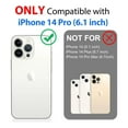 thumbnail image 3 of SPORTLINK Waterproof Case for iPhone 14 Pro Full Body Sealed Shockproof Dustproof Phone Screen Protector Cover 6.1 inch - Frosted Black, 3 of 8