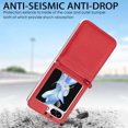 thumbnail image 5 of Decase for Samsung Galaxy Z Flip 5 5G Luxury Leather Wallet Case,Card Holder Slot PU Leather Slim Fit Shockproof Phone Case for Samsung Galaxy Z Flip 5 2023,Red, 5 of 9