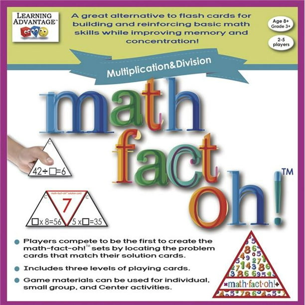 Learning Advantage 1540206 Math-Fact-Oh Jeu de Multiplication et de Division