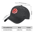thumbnail image 5 of DouZhe Adjustable Washed Cotton Baseball Cap - Fish Koi Prints Vintage Dad Hat Unisex Sports Caps (Black), 5 of 7