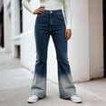 thumbnail image 4 of Yindaity Wide Leg Jeans Women's Plus Size Relaxed Fit Straight Leg Jean Light(Dark Blue,XL), 4 of 9