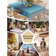 thumbnail image 5 of Blue Teal Grey Ombre Table Cloth, Waterproof Tablecloth for Square Tables, Farmhouse Gradient Minimalist Reusable Washable Fabric Table Cover for Restaurant Kitchen Dining Tables 60"x60", 5 of 9