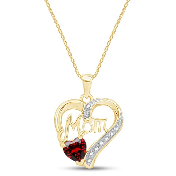 AFFY MOM Heart Pendant Pendant Necklace in 925 Sterling Silver