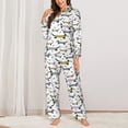 thumbnail image 2 of Haiem Dachshund Dog Puppy Pattern Women’s Long-sleeve Sleepwear,Sleepwear Set,2-piece Loungewear Set,Soft PJs Comfy Nightwear with Pockets-Large, 2 of 7