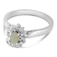 thumbnail image 3 of 10k White Gold Oval Opal And Diamond Ring, 3 of 6