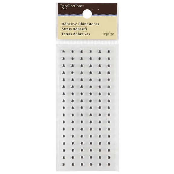 Recollections 3mm Clear Adhesive Rhinestones, 12 Packs: 102 ct. (1224 total)